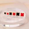 2025 Trendy Four-Leaf Clover Resin Stud Earrings for Women - Luxurious Niche Design