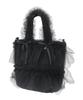 Maison De FLEUR Tulle Frill 2-Way Tote Bag, Black, Size F, 08000717600