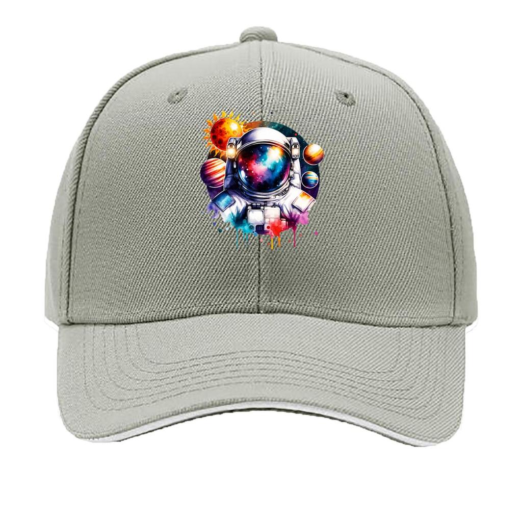 Colorful Astronaut Space Galaxy Planets Sun Illustration Sandwich Baseball Cap Unisex Women Sun Cap Outdoor Workouts Hat