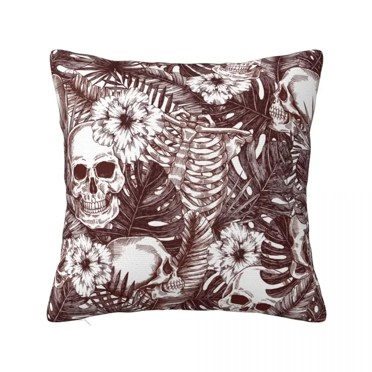

Хэллоуин Тропический Винтажный Джунгли Череп Наволочка Чехол для Подушки Винтажный Декор Наволочка для Автомобиля 66x66cm бежевый