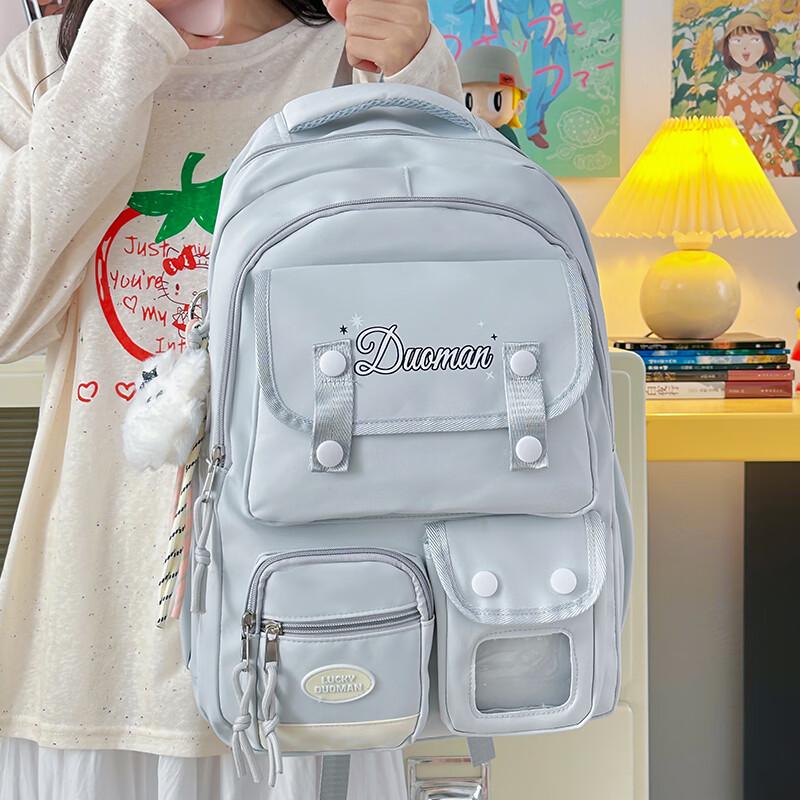 PRUDE Girls Ergonomic Splashproof Junior High Backpack светло-синий