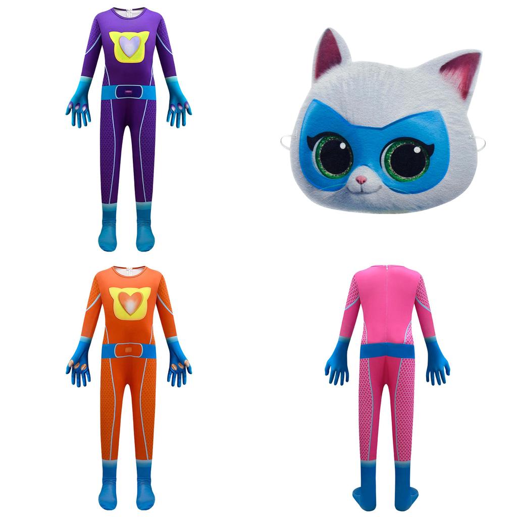 Macacão Fantasia Superkitties para Meninos Para Apresentações 4684