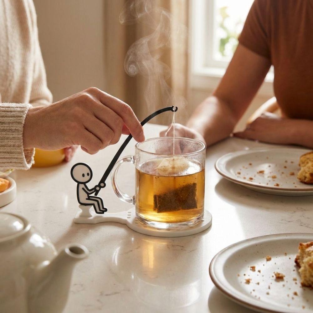 Tragbarer Teebeutel-Fixierclip Hitzebeständiger Teebeutel-Infuser-Hänger Küchengebrauch