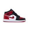 Air 1 Mid SE Grade School 'Patent Bred Toe' (Unisex) Black / Varsity Red / White Kids' Basketball Shoes HV4399 006