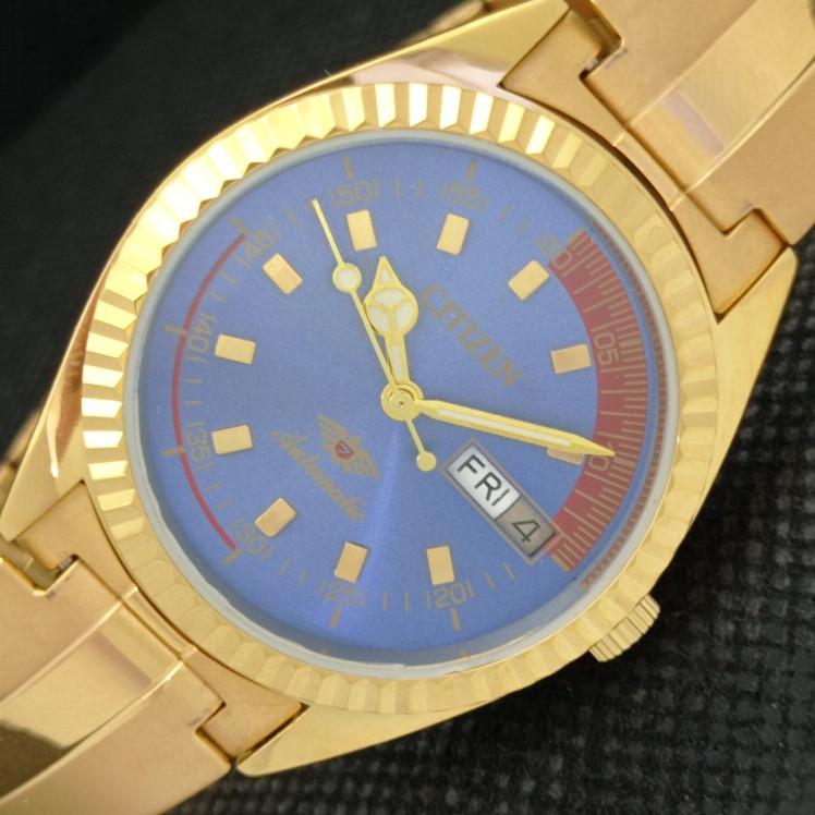 

REFURBISHED VINTAGE CITIZEN AUTO 8200 JAPAN MENS D/D BLUE WATCH 610b-a317886-9 SKU610b-a317886