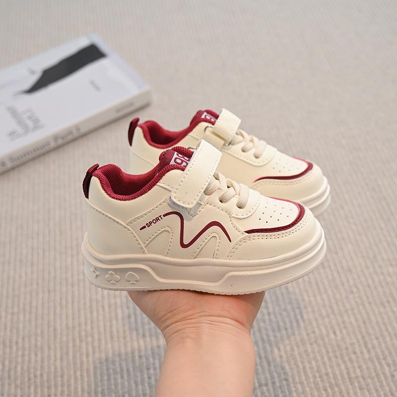 Children's Sports Shoes Spring and Autumn New Boys' Casual Board Shoes Girls' Soft-soled Toddler Shoes Baby Little White Shoes Single Shoes