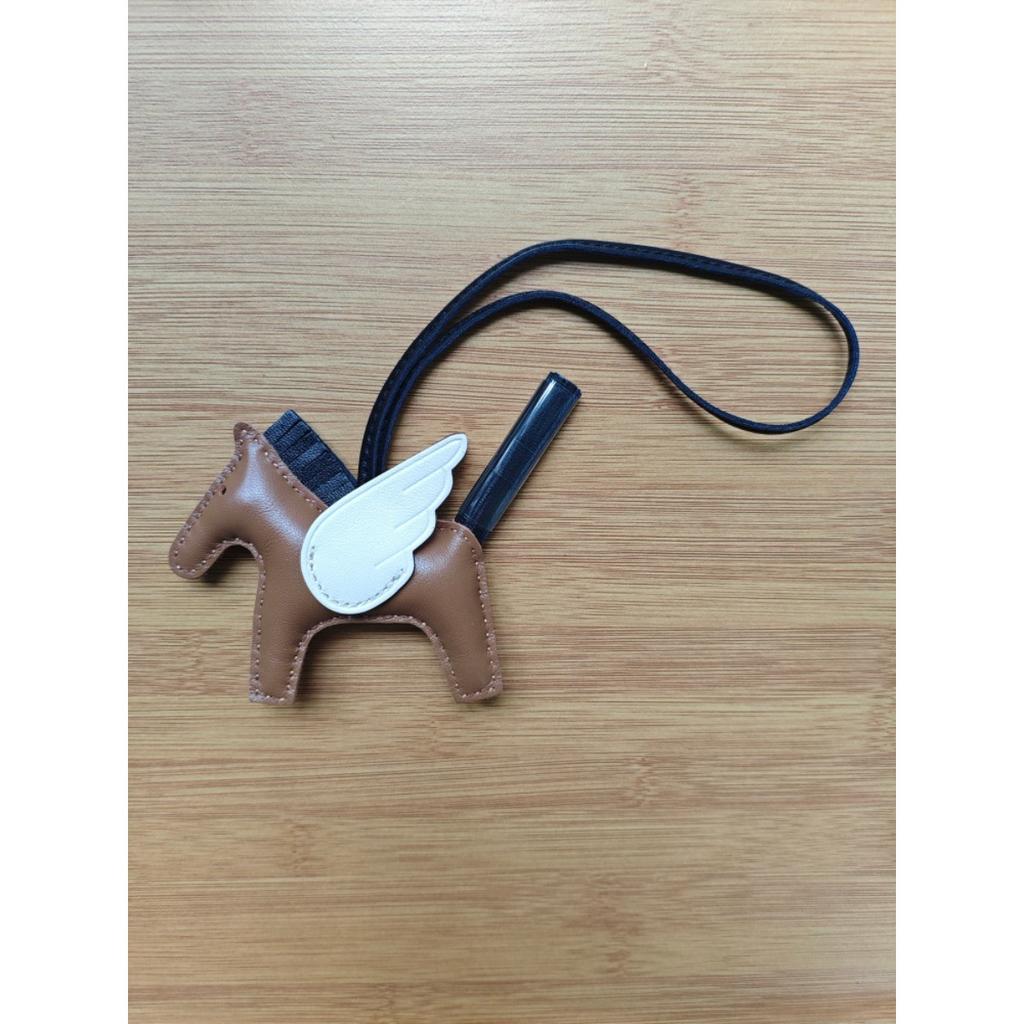 [Jahr des Pferdes] Taschenanhänger, Erfolg, Accessoires, bald Geld, Autoanhänger, Schlüsselanhänger, Lammfell Vollleder