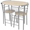 Dining Room Furniture Set - vidaXL - 4 Seats - Grey - Rectangular - Compact