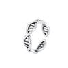Yintai Fei Retro Mori Style DNA Helix Wave Ring - Trendy Japanese Korean Open Hand Jewelry
