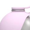 Kugelförmige Hundewasserflasche Tragbarer Haustierwasserspender Auslaufsichere Edelstahlflasche mit faltbarer Silikonschale für Hunde Reisen Outdoor Spazierengehen