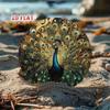 Vintage Blue Gold Peacock Metal Wall Art Decor for Cafe Home