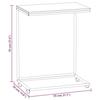 VidaXL Table d'appoint avec roues Noir 55x35x70 cm Bois d'ingénierie 343101