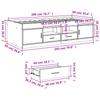 Daybed with Drawers Without Mattress Smoked Oak 90x200 Cm