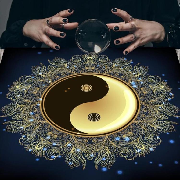 TaiChi Pattern Tarot Tablecloth Astrologys Witchcraft Deck Cloth Wall Decoration