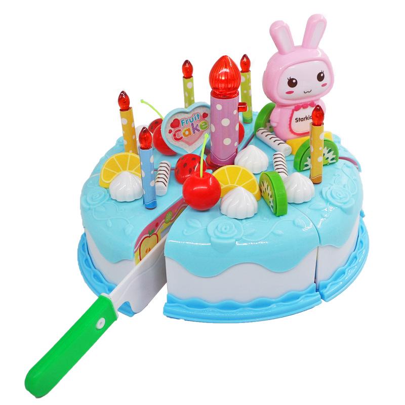 Kids' Cake and Fruit Cutting Playset - Fun Kitchen Toys for 3-Year-Olds
