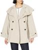JILL Sand Women's Poncho-Style Mid-Length Coat, Beige, A62GW-8014