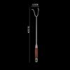 Fishing Meat Hook Stainless Steel Material Pear Wood Handle Hook Roast Bacon Roast Duck Marinated Meat Double Hook Meat Fork