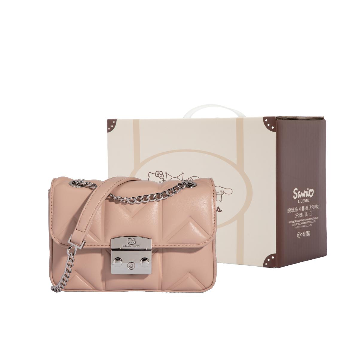 

Новая сумка кроссбоди из синтетической кожи Sanrio Hello Kitty, сумка на плечо, обычная женская, розовая, черная/хаки/экрю HHF41117 18.0*5.6*11.9CM