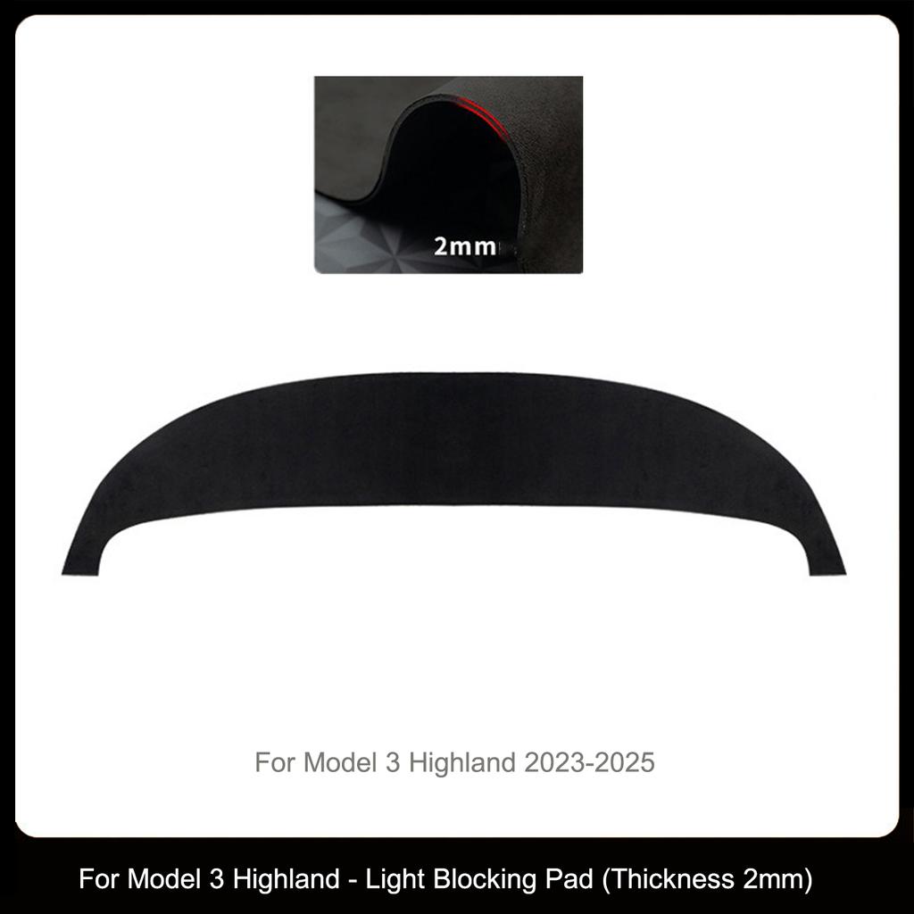 Für Tesla Model Y Juniper Armaturenbrett-Sonnenschutzmatte für Model Y/3 2017-2025 Zentrales Armaturenbrett Antireflektierende Matte Wildleder-Matte