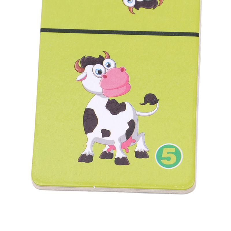 Children's Wooden Toys Board Game Domino Solitaire Early Learning Cognitive Educational Toys