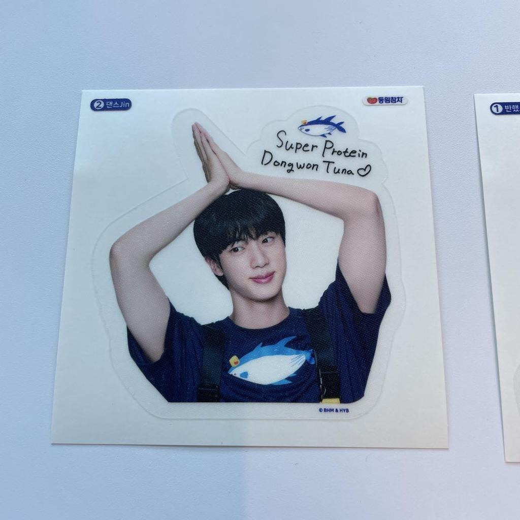 [USED] BTS Jin Special Package Limited Edition 2 Large Stickers