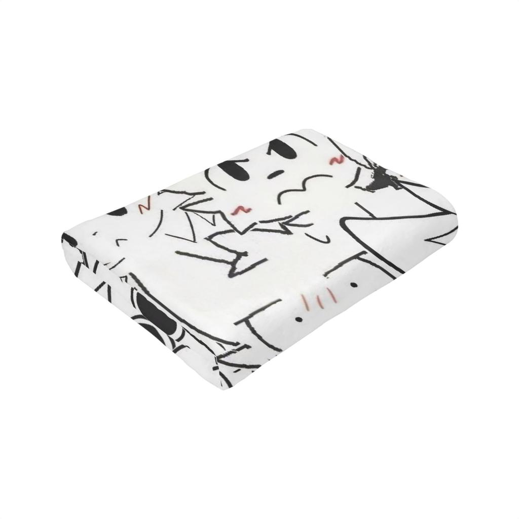 Boykisser Silly Cat Cartoon Blanket Fleece Spring Autumn Multi-function Ultra-Soft Throw Blanket for Bed Travel Rug Piece