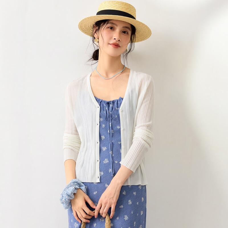 Women's V-Neck Ribbed Knit Cardigan