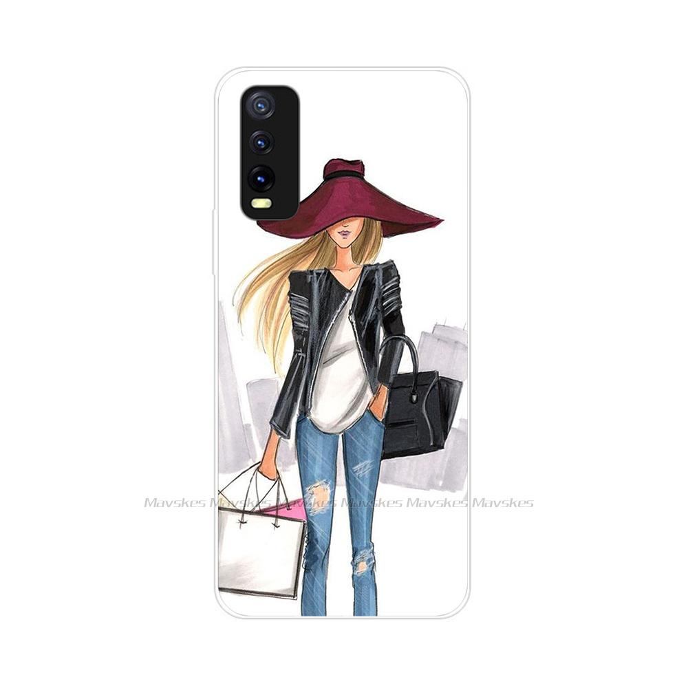 For Coque Vivo Y11s Case Soft Silicone Fundas Back Cover For Vivo Y11s V2027 V2029 Cute Phone Case For Vivo Y 11s TPU Bumper