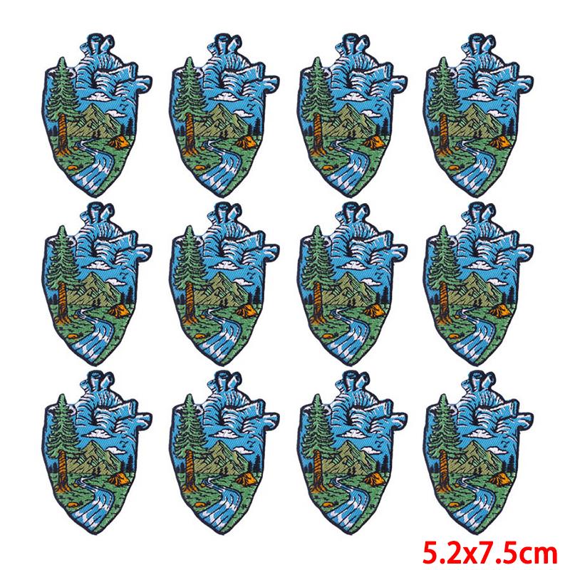 10 teile/los Großhandel Stickerei Patch Eisen Auf Patches Für Kleidung Patches Auf Kleidung Jacken Dekor Applikation Nähen Liefert