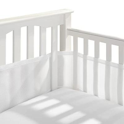 Multicolor Mesh Baby Crib Bumper with Railings for 4-Panel Beds