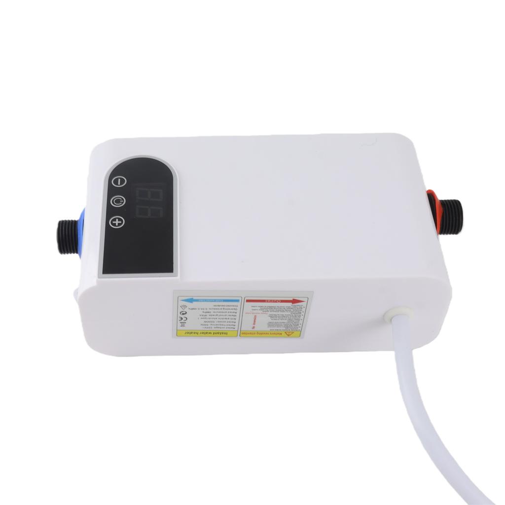 Tankless Water Heater, 5500W Electric Water Heater with LED Touchscreen, Compact Digital Temperature Control Hot Water System for Bathroom Kitchen