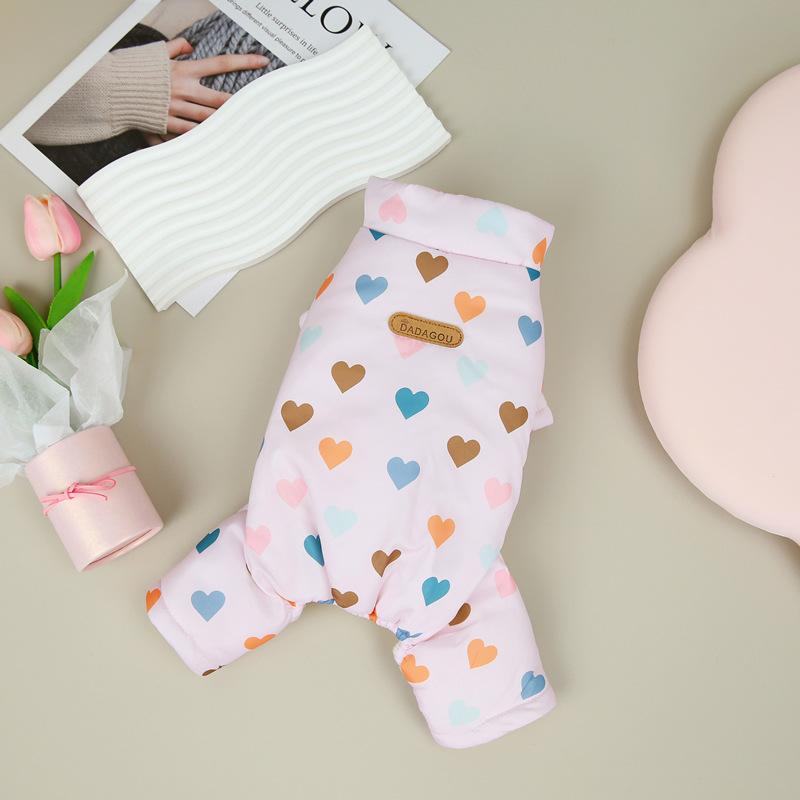 

Пальто Pet Love Four Leg, комбинезон на осень/зиму с четырьмя ножками, разноцветная пижама Pet Love Dog, одежда для щенков Тедди-шнауцера XXL