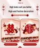 Wedding Room Decoration: Bride and Groom's Bedroom Wall Double Happiness Pull Flower Set