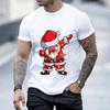 Casual T-shirt Summer Classic Christmas Santa Print High Quality T-shirt Clothing Short Sleeve Clothes