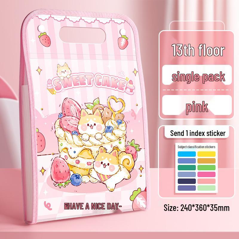 

Милая папка-гармошка формата А4 с Кабой Медведем для студентов - Идеально для хранения и организации школьных материалов