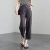 Simple Commuting Linen Straight Leg Pants for Women In Summer 2025, Fashionable, Loose, Versatile, and Casual Cropped Pants