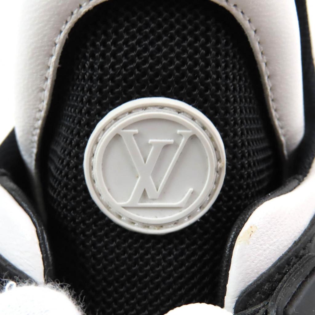 Great LOUIS VUITTON High cut sneakers Black White Women 35.5 Used