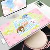 Pink Cute Mouse Pad Laptop SSugar Bunnies Nonslip Computer Mouse Mats Gamer Laptop Pad Pc Accessories Kawaii Mousepad Deskpad