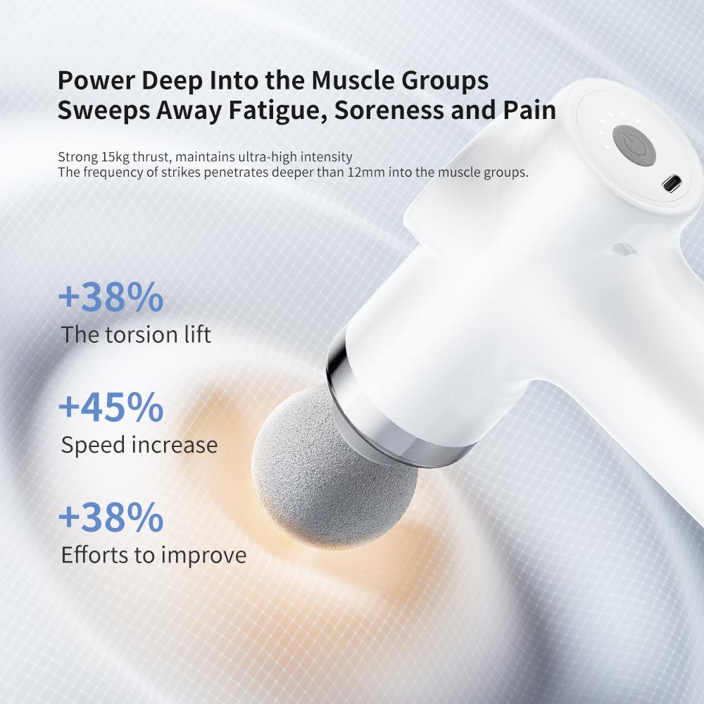 Fascial Massage Gun Electric Percussion Pistol Massager Body Neck Back Deep Tissue Muscle Relaxation Fitness Tool For Shoulder