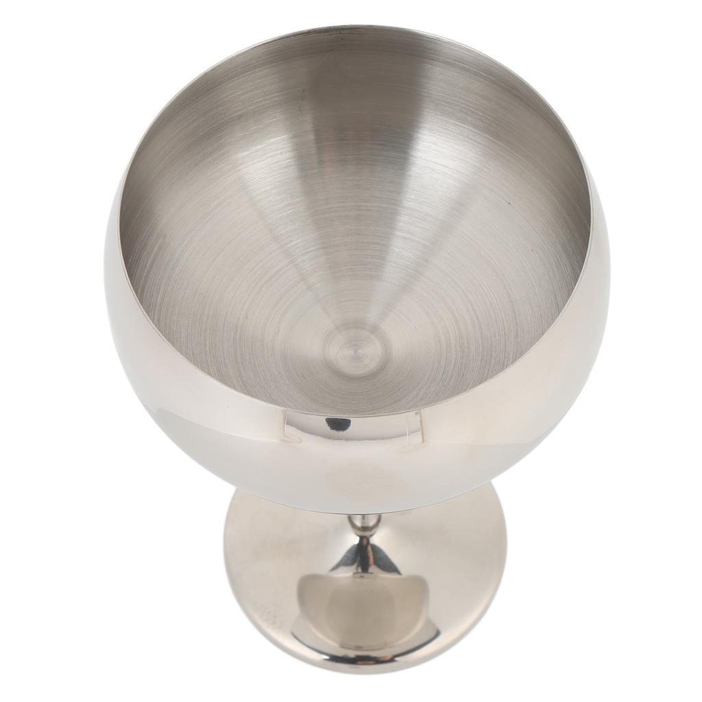 Metal Wine Glass 304 Stainless Steel 400ML Capacity Multifunctional Cocktail Glass for Yogurt Snacks Candy Salads