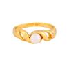 Women's Gold Plated Twisted Finger Ring Estele with Pearls