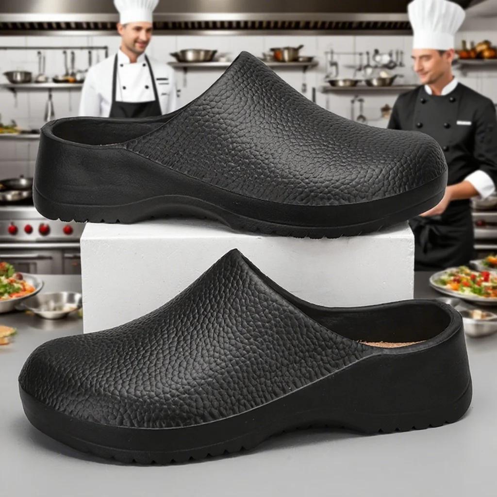 Keuken Antislip Oliebestendige Kokschoenen Heren Waterdichte Casual Platte Schoenen Dames Pantoffels Koppel Plus Size EVA Schoenen