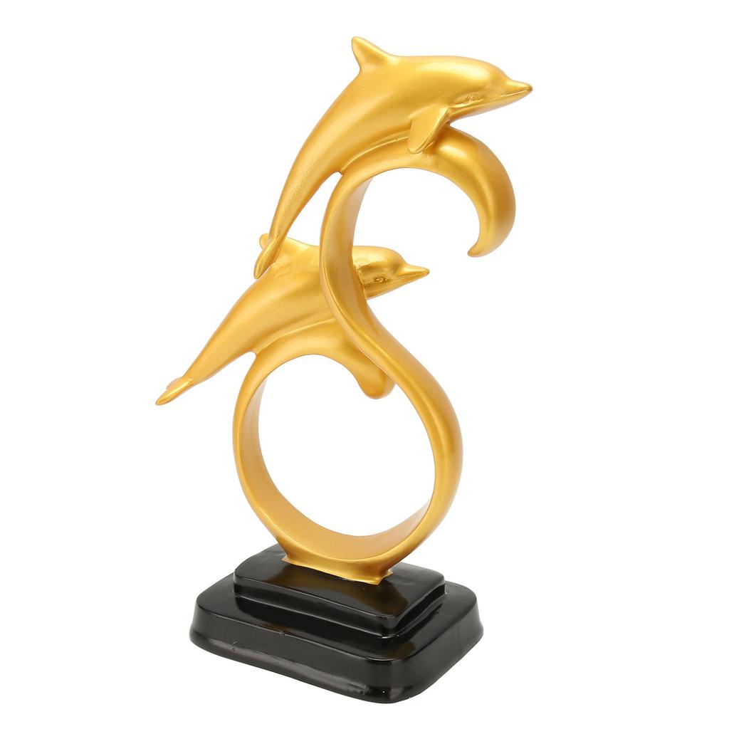 Resin Dolphin Home Decoration Elegant Photography Prop Ornament for Living Room Office