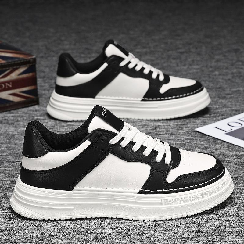 

Fashionable and Versatile Trend Men s Shoes Fashion Sneakers Student All-match White Skateboarding Shoes Casual Shoes 43 чёрный