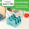 1pc Multi-Functional Kitchen Organizer - Rust-Proof Spoon & Utensil Holder with Drainage, Pot Lid Storage Rack