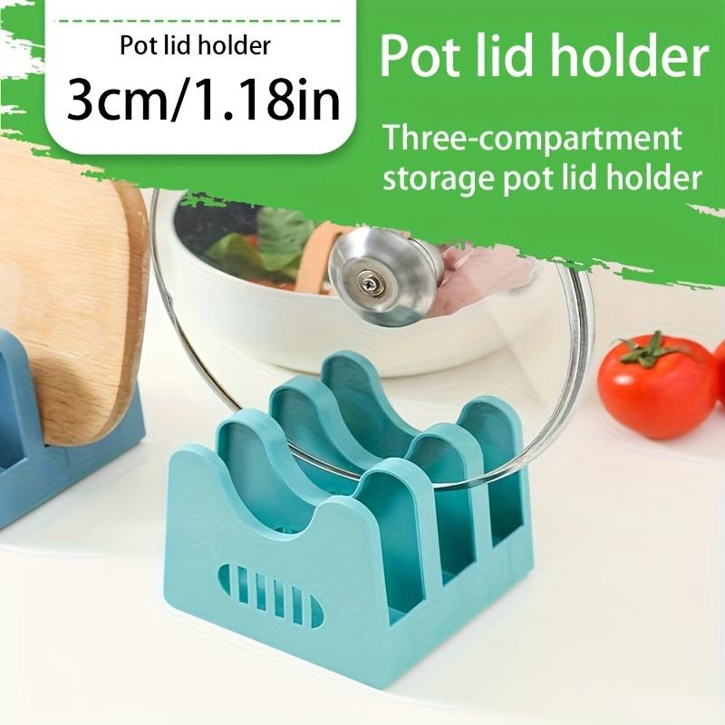 1pc Multi-Functional Kitchen Organizer - Rust-Proof Spoon & Utensil Holder with Drainage, Pot Lid Storage Rack