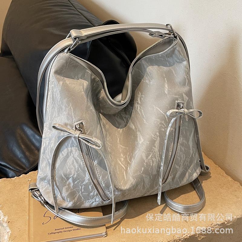 Backpack Women's 2025 New Travel Backpack Large Capacity Versatile Tote Bag Fashion Shoulder Student Korean Edition School Bag