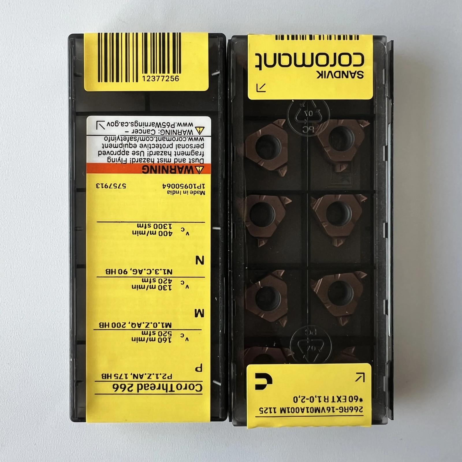 

SANDVIK / 266RG-16VM01A001M 1125 / Промислові змінні твердосплавні пластини 10 шт.