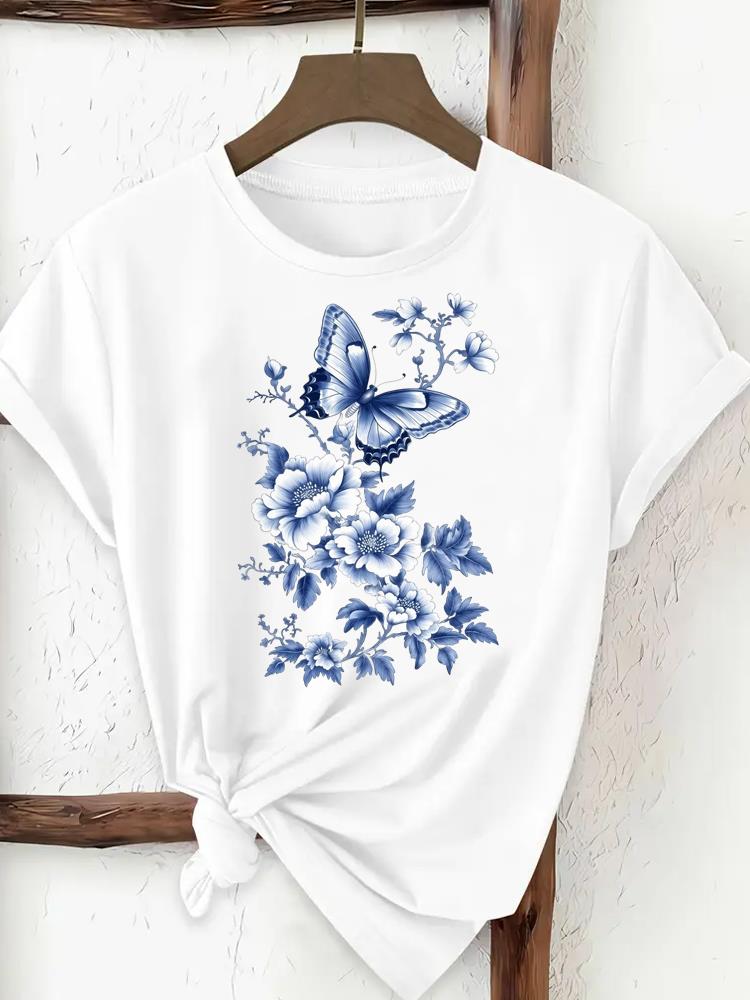 (Asian Size) love heart lovely Print Female Clothing T Shirt Woman Women Fashion Tee Top Short Sleeve Graphic T-shirts