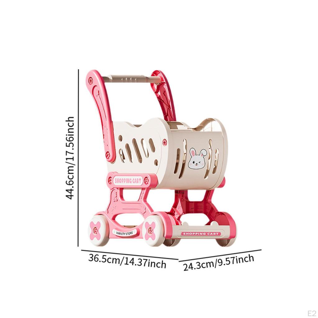 Kinder Einkaufswagen Trolley Rollenspiel Kleinkinder Lebensmittel für Jungen Mädchen